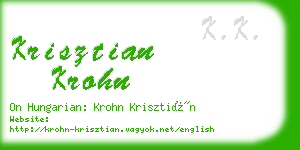 krisztian krohn business card